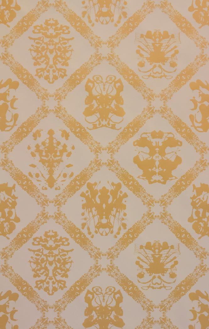Andy Warhol / Rorschach / Golden Peach On Linen