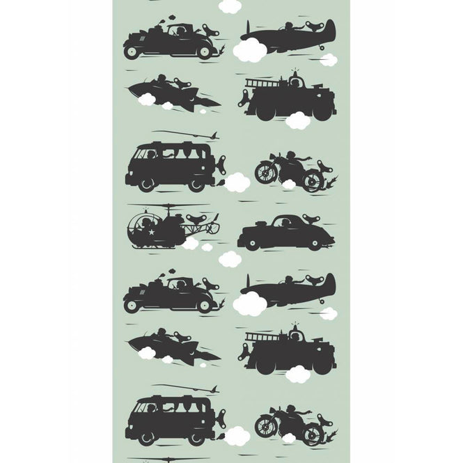 KEK Amsterdam / KIDS / WALLPAPER VEHICLES GREEN WP-009