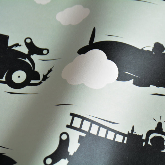 KEK Amsterdam / KIDS / WALLPAPER VEHICLES GREEN WP-009