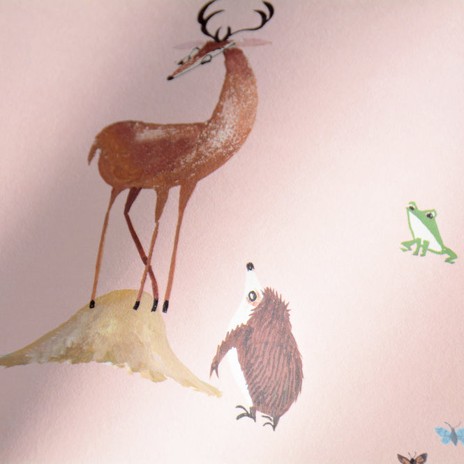 KEK Amsterdam / FIEP WESTENDORP / WALLPAPER FOREST ANIMALS PINK WP-100