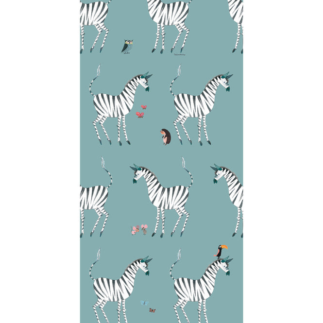 KEK Amsterdam / FIEP WESTENDORP / WALLPAPER ZEBRA PETROL WP-127