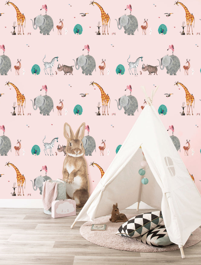 KEK Amsterdam / FIEP WESTENDORP / WALLPAPER ANIMAL MIX PINK WP-132