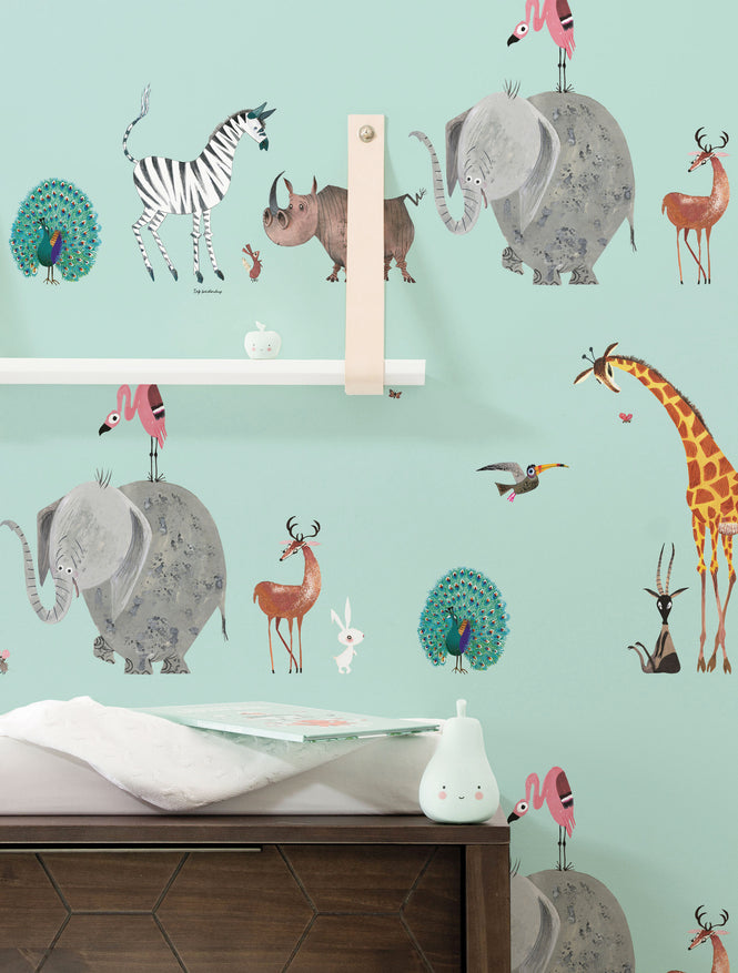 KEK Amsterdam / FIEP WESTENDORP / WALLPAPER ANIMAL MIX MINT WP-134