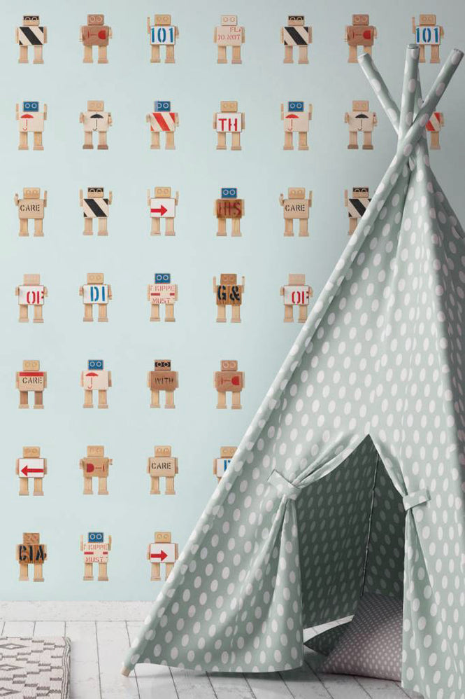KEK Amsterdam / KIDS / WALLPAPER RIJKSWACHTERS LIGHT BLUE WP-408