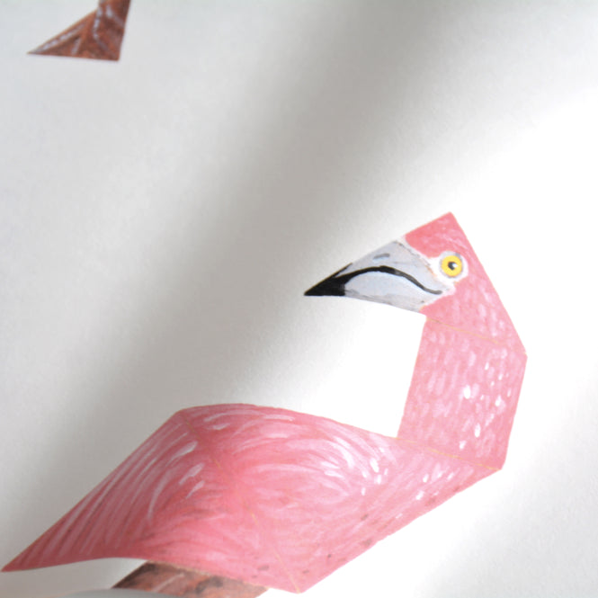 KEK Amsterdam / KIDS / WALLPAPER TANGRAM FLAMINGO WP-422