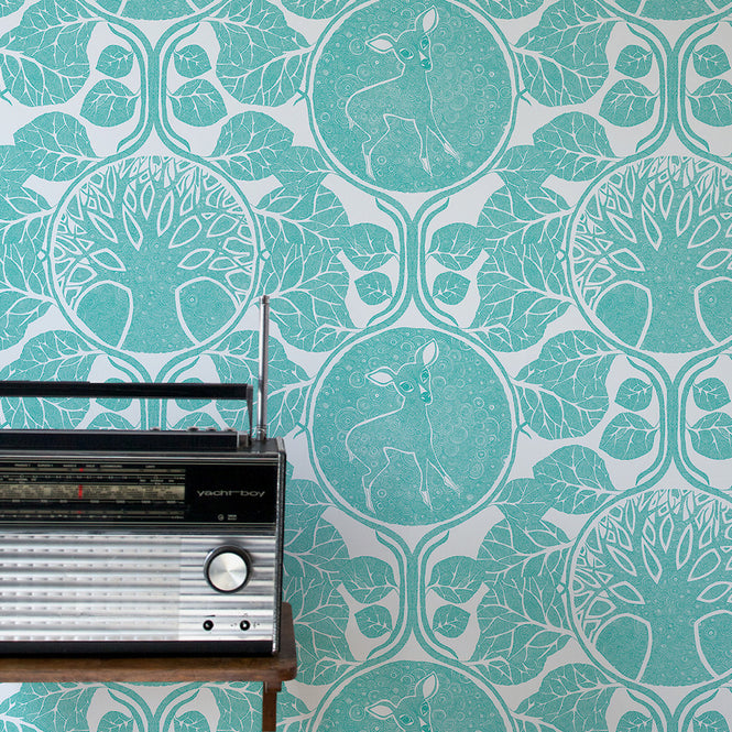 Camilla Meijer / A Woodland Story Aqua Blue WP14-AW01-AB