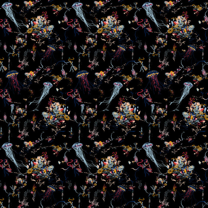 17 Patterns / Jellyfish Black A01-JF-04W