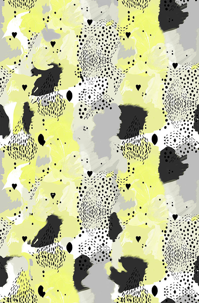 17 Patterns / Love Leopard Lemon A01-LL-01W