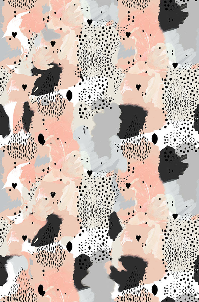 17 Patterns / Love Leopard Peach A01-LL-03W
