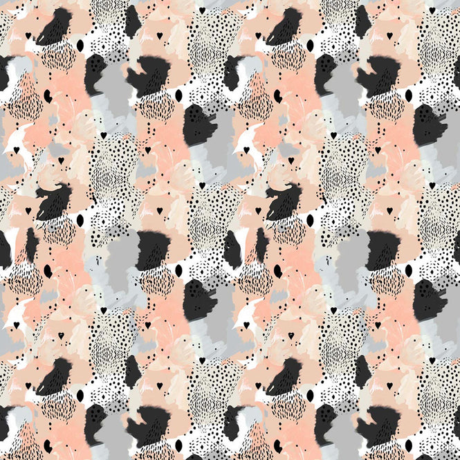 17 Patterns / Love Leopard Peach A01-LL-03W