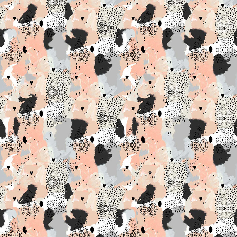 17 Patterns / Love Leopard Peach A01-LL-03W