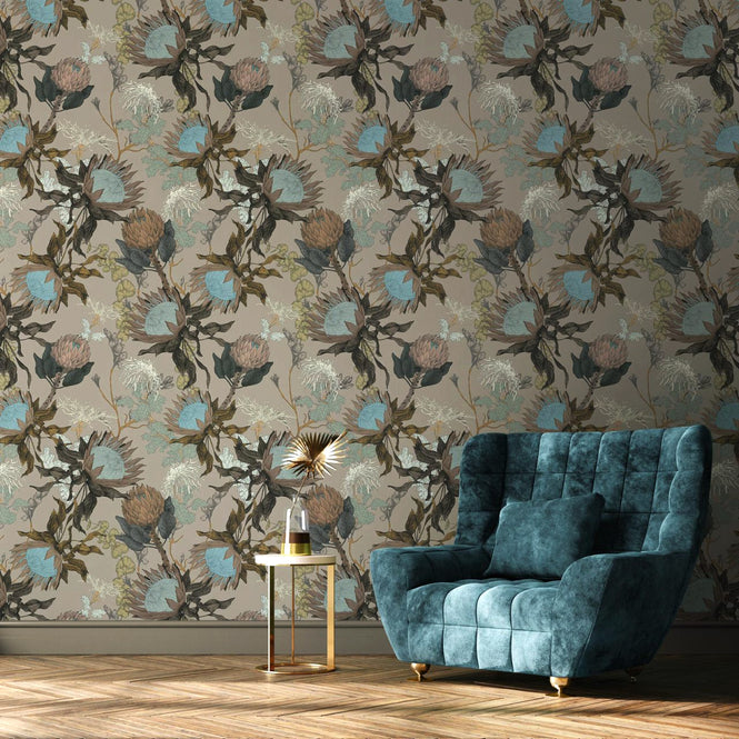17 Patterns / PROTEAS' DREAM Woodland Grey A05-PR-05W