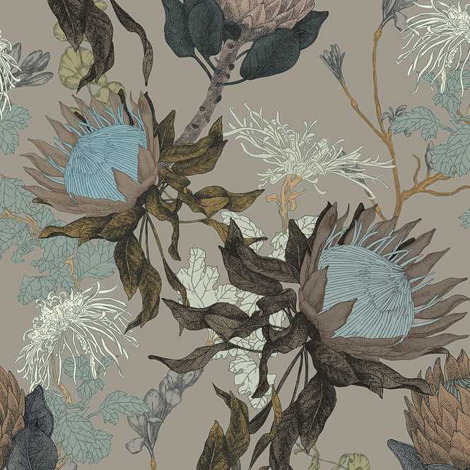 17 Patterns / PROTEAS' DREAM Woodland Grey A05-PR-05W