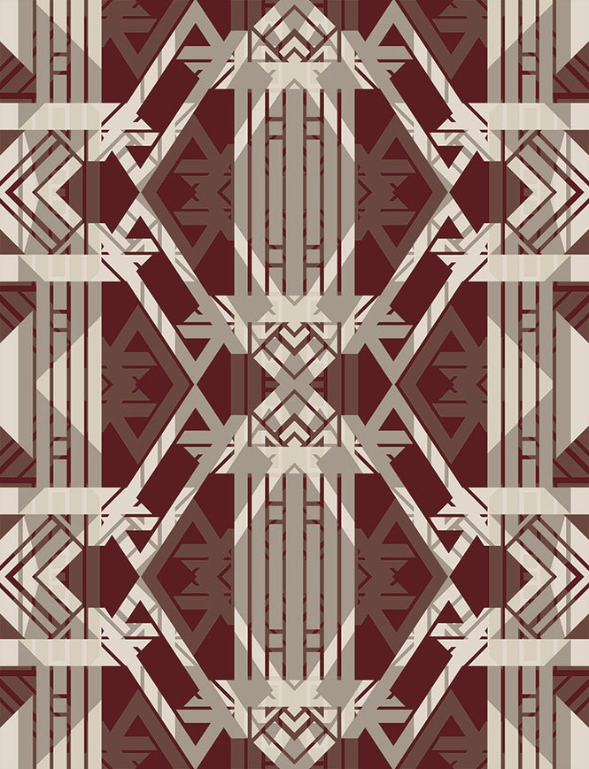 17 Patterns / London Deco Marsala A06-LD-03W