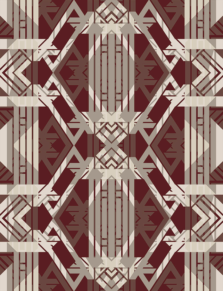 17 Patterns / London Deco Marsala A06-LD-03W