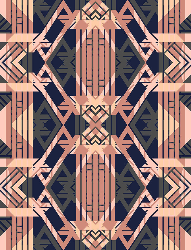 17 Patterns / London Deco Peach A06-LD-04W