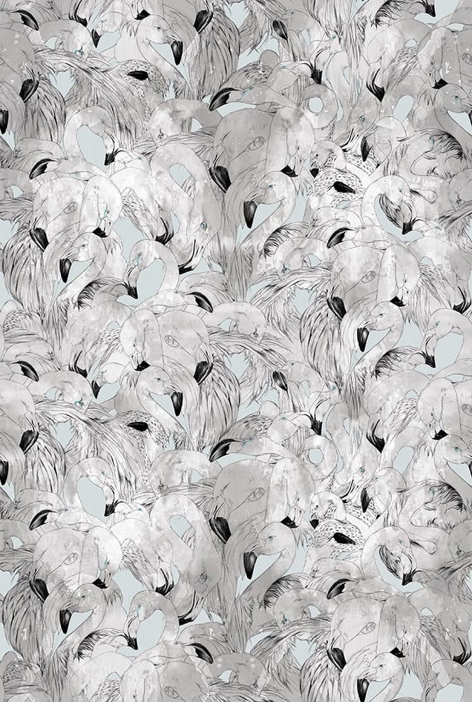 17 Patterns / Flamingo Pale Blue A08-FM-02W