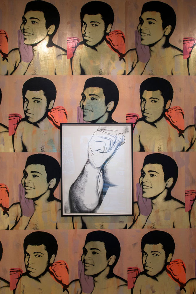 Andy Warhol / ALI / Earth on Bright Gold Mylar (single roll)