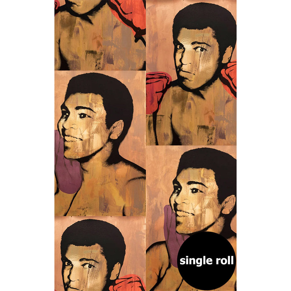 Andy Warhol / ALI / Earth on Bright Gold Mylar (single roll
