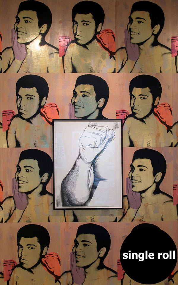 Andy Warhol / ALI / Earth on Bright Gold Mylar (single roll)