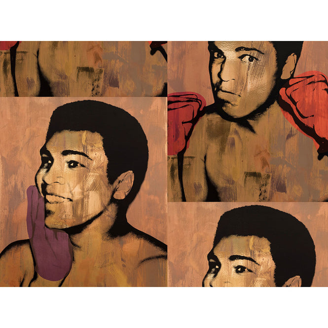 Andy Warhol / ALI / Earth on Bright Gold Mylar (single roll)