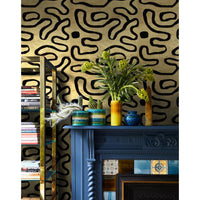 はがせる シール壁紙 wallshoppe / Buka Patchwork-Flax | 輸入壁紙