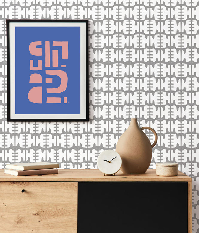 はがせる シール 壁紙 NU WALLPAPER / Grey Shift / BPS4052