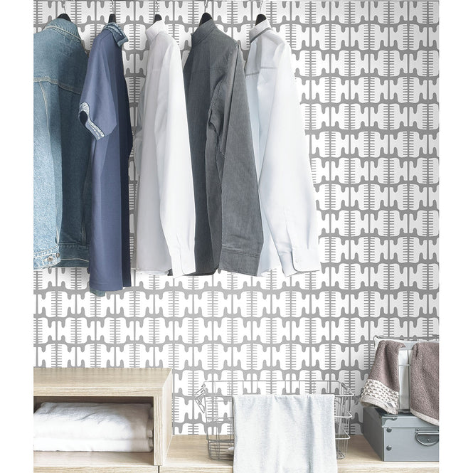 【限定数】はがせる シール 壁紙 NU WALLPAPER / Grey Shift / BPS4052