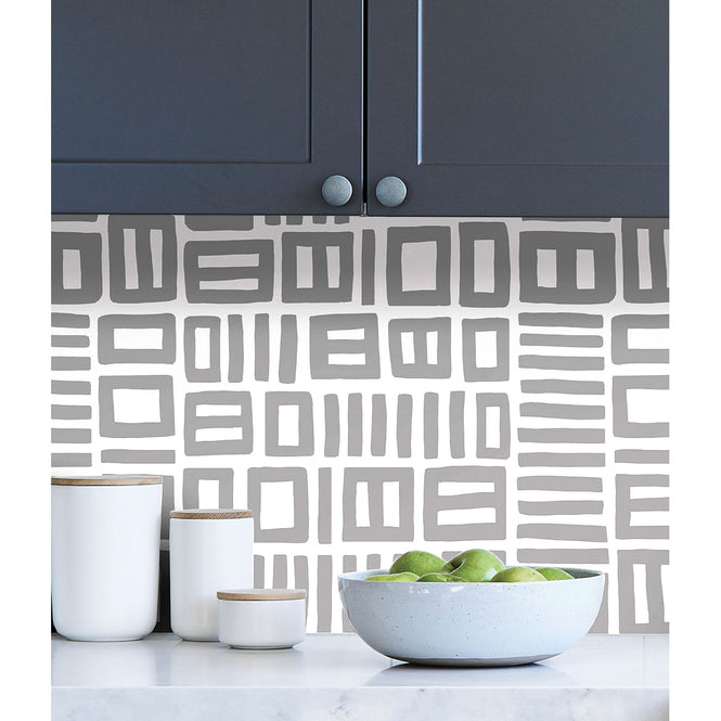 【限定数】はがせる シール 壁紙 NU WALLPAPER / Grey Traverse / BPS4057