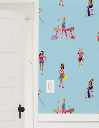 POLA - ひまりページ はがせる シール壁紙 wallshoppe / Barbie x wallshoppe