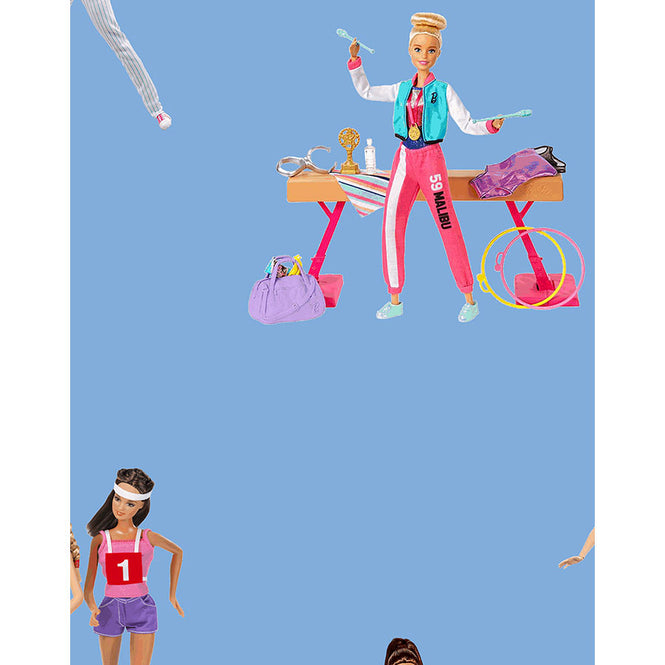 はがせる シール壁紙 wallshoppe / Barbie x wallshoppe / Barbie The Athlete Denim