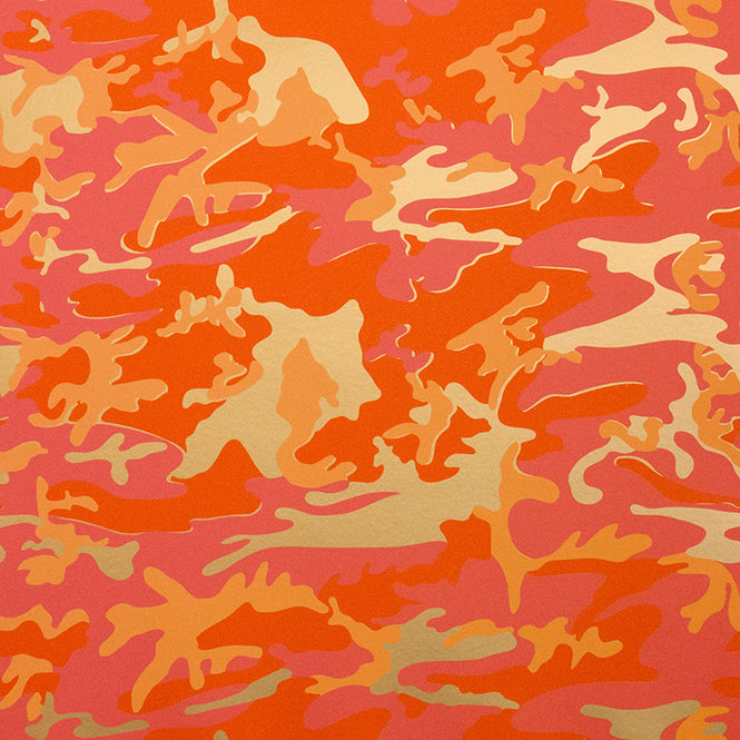 Andy Warhol / CAMOUFLAGE / Apricot on Champagne Mylar (triple roll)