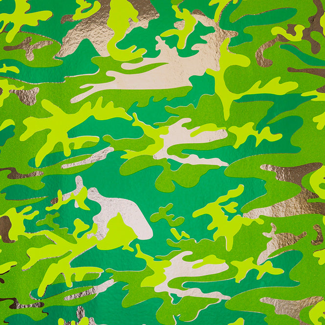 Andy Warhol / CAMOUFLAGE / Mossy Field on Chrome Mylar (single roll)