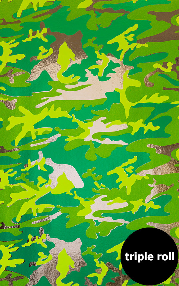 Andy Warhol / CAMOUFLAGE / Mossy Field on Chrome Mylar (triple roll)