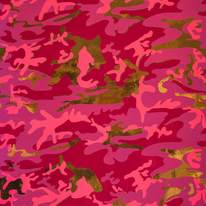 Andy Warhol / CAMOUFLAGE / Poppy Field on Copper Mylar (triple roll)