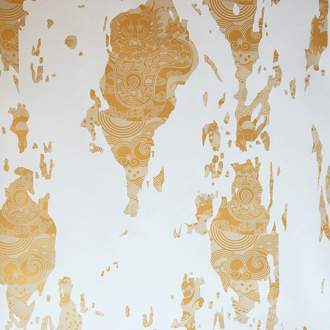 Flavor Paper CELESTIAL DRAGON / Torn Gold On Oatmeal Clay Coated paper