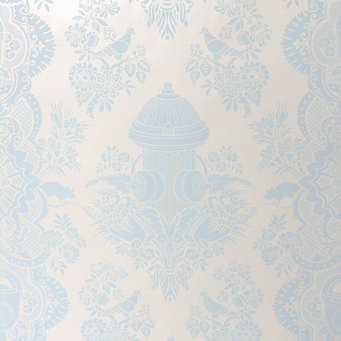 Flavor Paper CITY PARK / Light Blue On White Mica Clay Coated paper