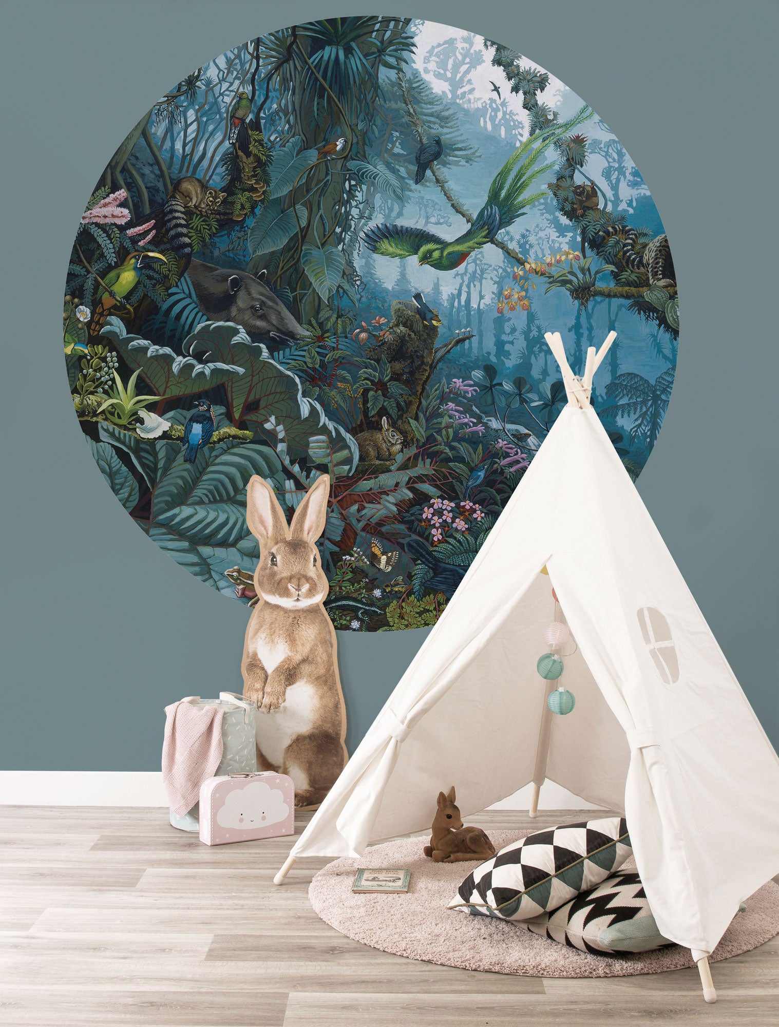 KEK Amsterdam / KIDS / WALLPAPER CIRCLES TROPICAL LANDSCAPE
