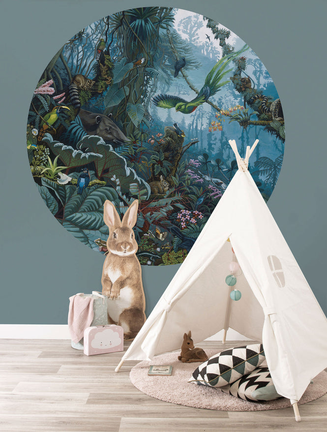 KEK Amsterdam / KIDS / WALLPAPER CIRCLES TROPICAL LANDSCAPE CK-021