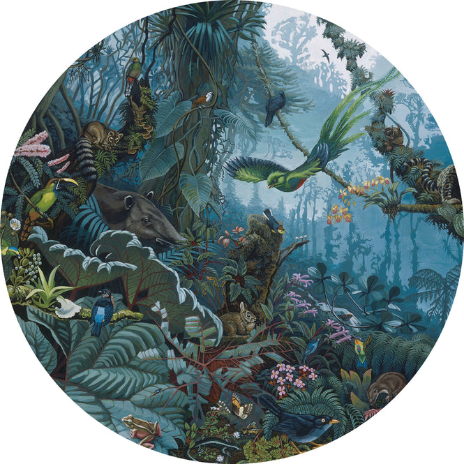 KEK Amsterdam / KIDS / WALLPAPER CIRCLES TROPICAL LANDSCAPE CK-021