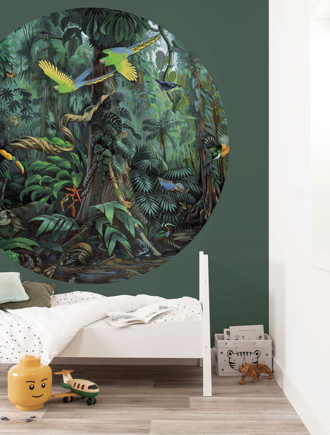 KEK Amsterdam / KIDS / WALLPAPER CIRCLES TROPICAL LANDSCAPE CK-022