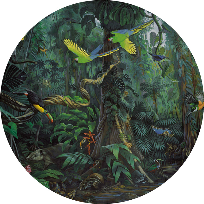 KEK Amsterdam / KIDS / WALLPAPER CIRCLES TROPICAL LANDSCAPE CK-022