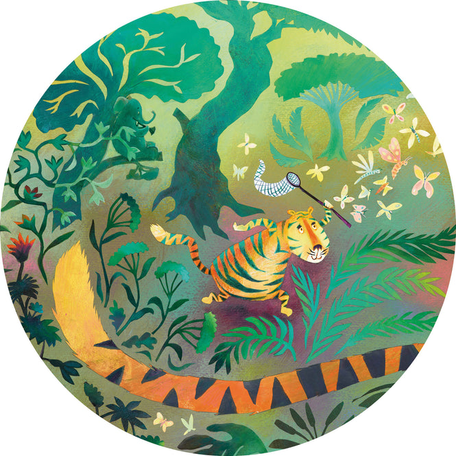 KEK Amsterdam / KIDS / WALLPAPER CIRCLES HUNTING TIGER CK-040