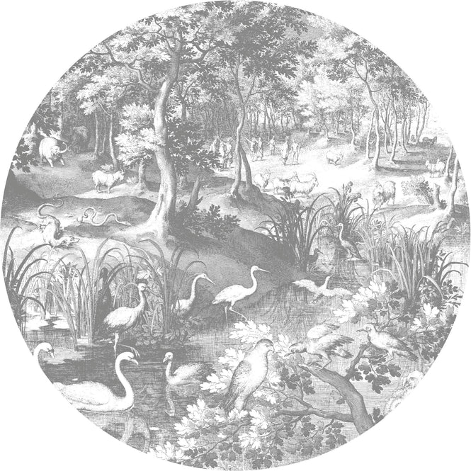KEK Amsterdam / LANDSCAPES & MARBLE / WALLPAPER CIRCLES ENGRAVED LANDSCAPES CK-045