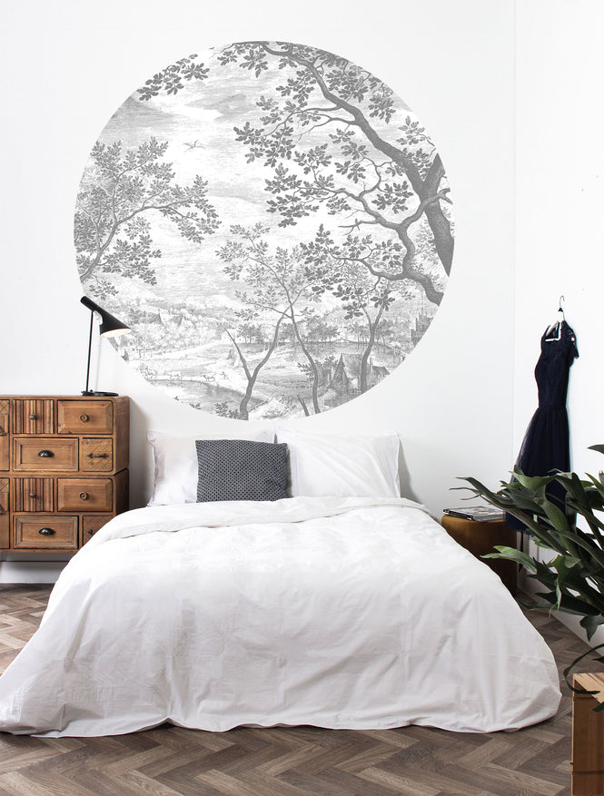 KEK Amsterdam / LANDSCAPES & MARBLE / WALLPAPER CIRCLES ENGRAVED LANDSCAPES CK-046