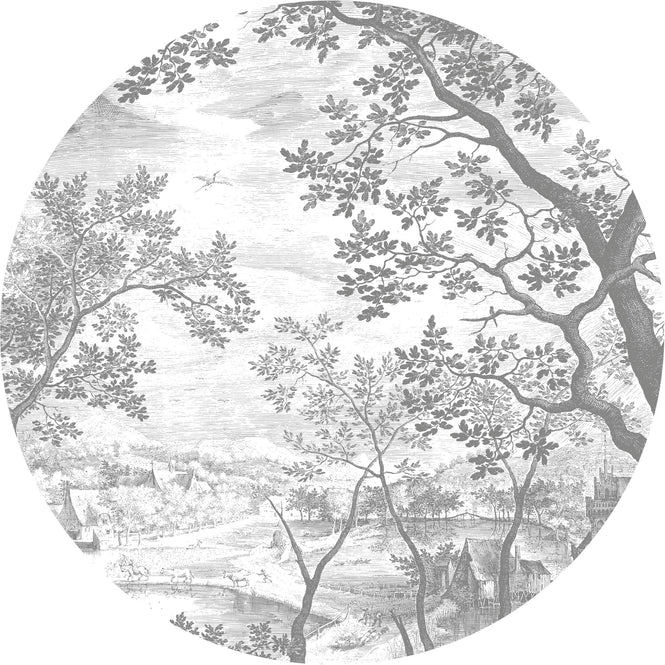 KEK Amsterdam / LANDSCAPES & MARBLE / WALLPAPER CIRCLES ENGRAVED LANDSCAPES CK-046