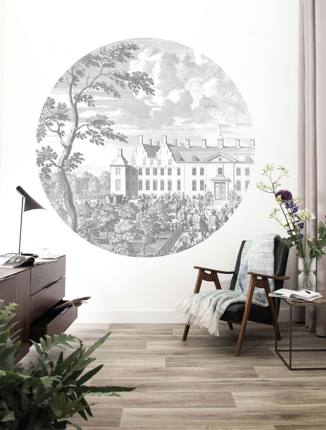 KEK Amsterdam / LANDSCAPES & MARBLE / WALLPAPER CIRCLES ENGRAVED LANDSCAPES CK-055