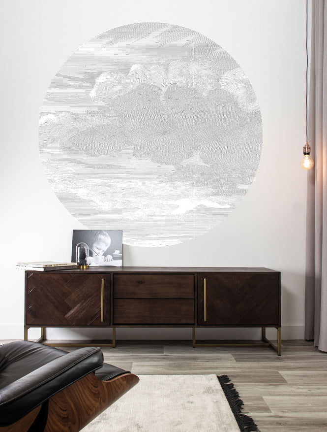 KEK Amsterdam / LANDSCAPES & MARBLE / WALLPAPER CIRCLES ENGRAVED CLOUDS CK-057