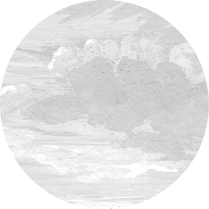 KEK Amsterdam / LANDSCAPES & MARBLE / WALLPAPER CIRCLES ENGRAVED CLOUDS CK-057
