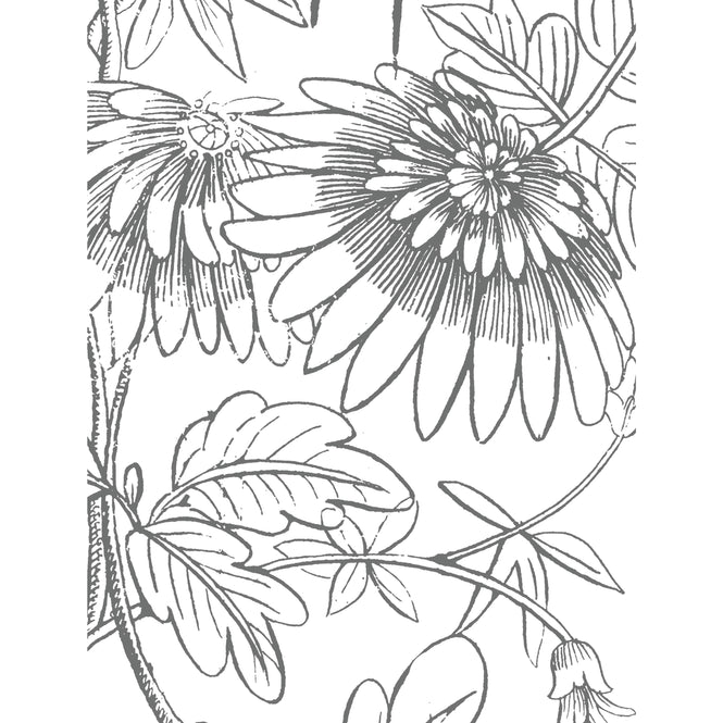 KEK Amsterdam / LANDSCAPES & MARBLE / WALLPAPER CIRCLES ENGRAVED FLOWERS CK-070